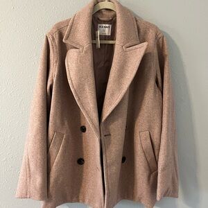Blush pink, super soft, new with tags, oversized pea coat.
